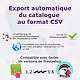 Export du catalogue au format CSV pour PrestaShop