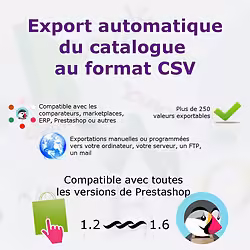 Export du catalogue au format CSV pour PrestaShop