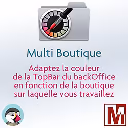 Module PrestaShop pour personnaliser la couleur de la TopBar du Backoffice en mode multi boutique