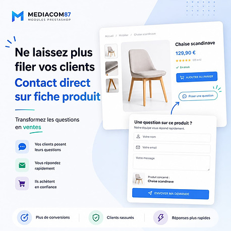 Formulaire de contact dynamique sur page produit