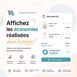 Affichez les économies réalisées dans le panier PrestaShop