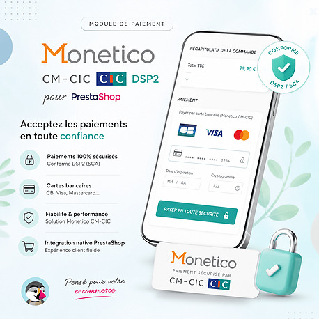 Module de Paiement Monetico (CIC-CM) pour PrestaShop