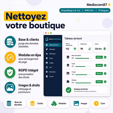 Protégez et optimisez avec ce module d'entretien base de données pour PrestaShop