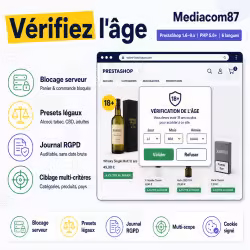 Age Validation Pro - Vérification d'âge et blocage des produits soumis à une limite d'âge