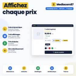 Afficher le prix de vos attributs sur vos produits PrestaShop
